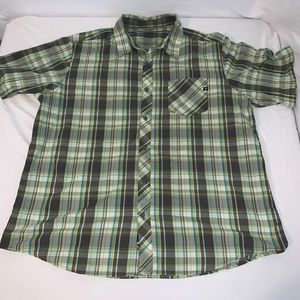 Marmot 100% Nylon Plaid Button Up Camp Shirt